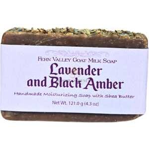 Handmade Goat Milk Soap | Moisturizing Lavender and Black Amber